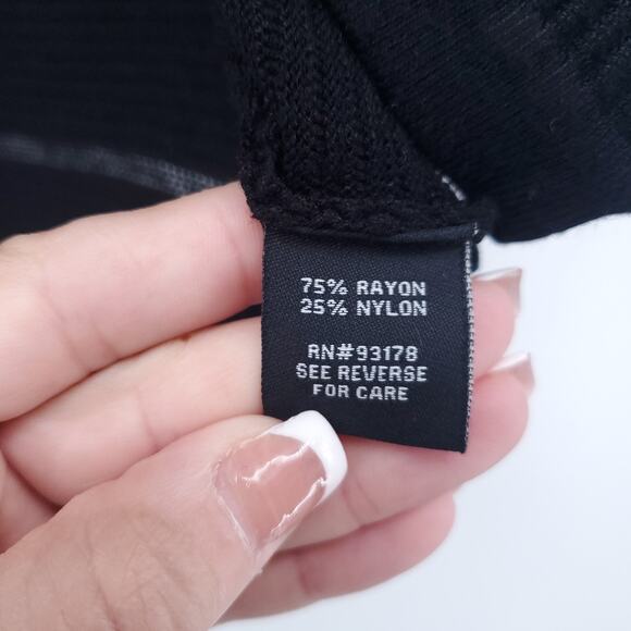 Premise Mod Versatile Minimal Crop Black Textured Short Sleeve Cardi Jacket XS - Picture 7 of 10